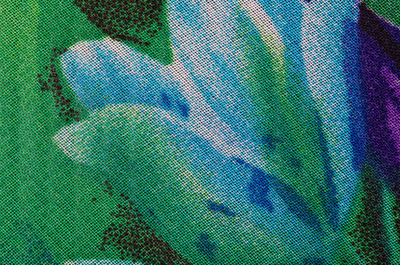 Woven canvas with leaf pattern, Fabric texture, cloth backgroundの写真素材