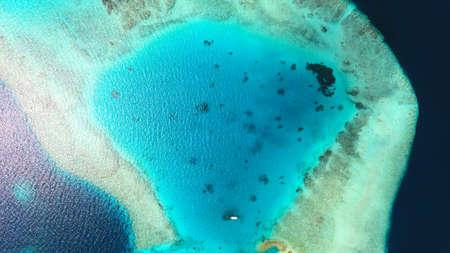 Maldives aerial viewの写真素材