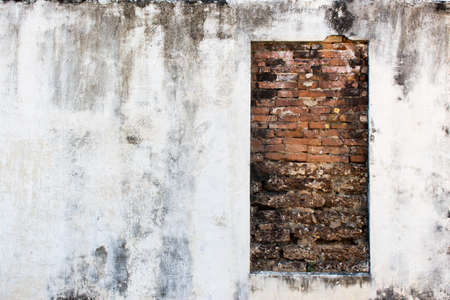 Texture Old Wall in Chiang Mai Thailand at Wiang Kum Kamの写真素材