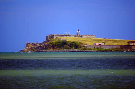 El Morro castle in Old San Juan wideの写真素材