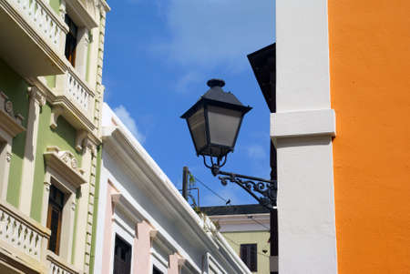 Streets of Old San Juan Puerto Rico Horizontalの写真素材