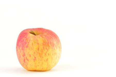 one delicious apple with isolated white backgroundの写真素材