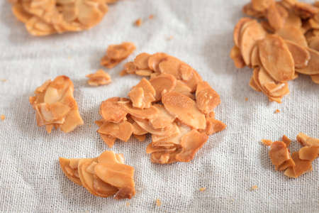 The View of Delicious Almond Biscuit on the Table.の写真素材