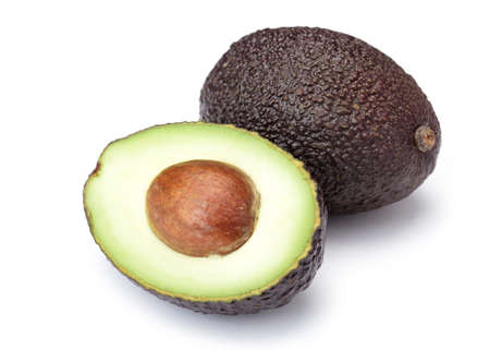 Perfect Avocado isolated on white background.