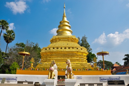 Prathatsrijomthong Temple, Chiang Mai, Northern Thailandの写真素材