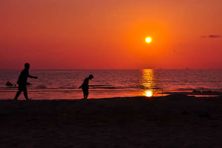Beach Silhouettesの写真素材