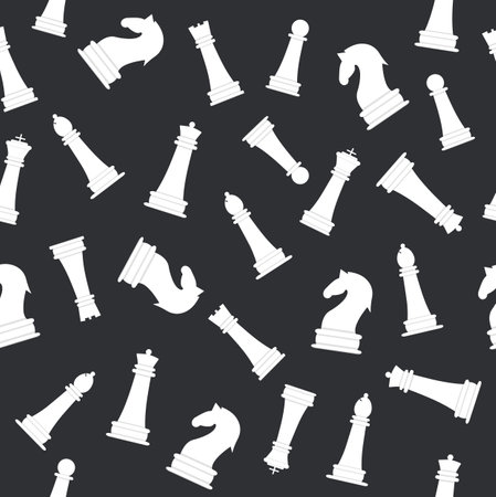 Seamless vector illustration on the theme of chessのイラスト素材