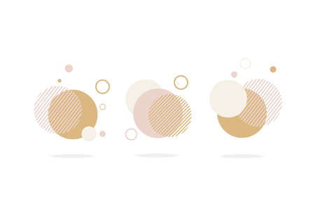 Abstract shapes in soft pastel colors.のイラスト素材