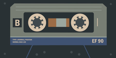 Old retro audio cassette background.のイラスト素材