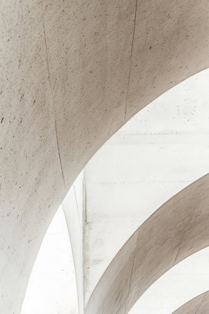 Modern futuristic architecture with simple minimalistic shapes.の素材