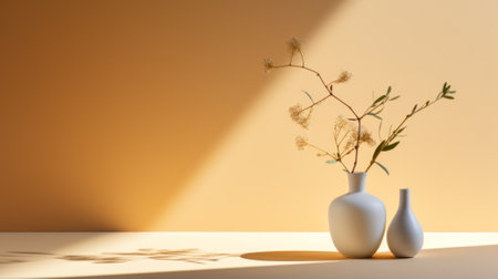 Still life in a minimalist style in pastel colors.の素材