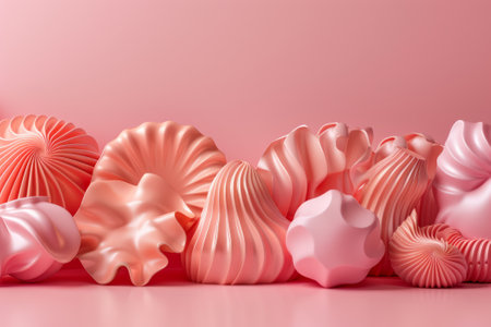 Abstract pink shapes background. Abstraction.の素材