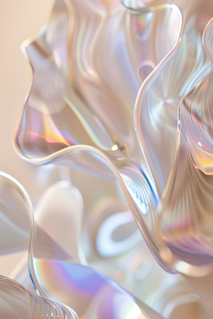 Holographic effect abstract glass background.の素材