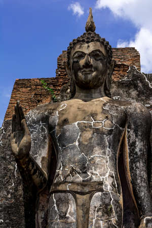 Buddha statue in Sukhothai Historical Parkの写真素材