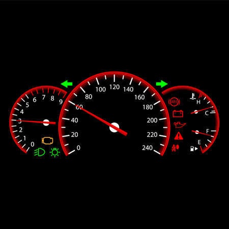 Car dashboard modern automobile control panelのイラスト素材