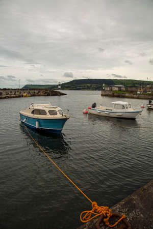 carnlogh harbour with boatsの写真素材