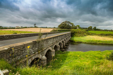 stone bridge in newcastle co.down north irelandの写真素材