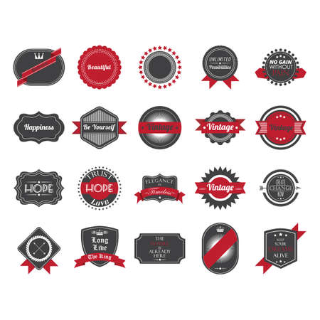 Collection of vintage labels