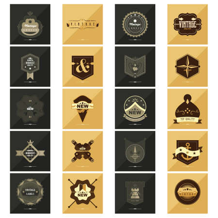 Set of vintage labels