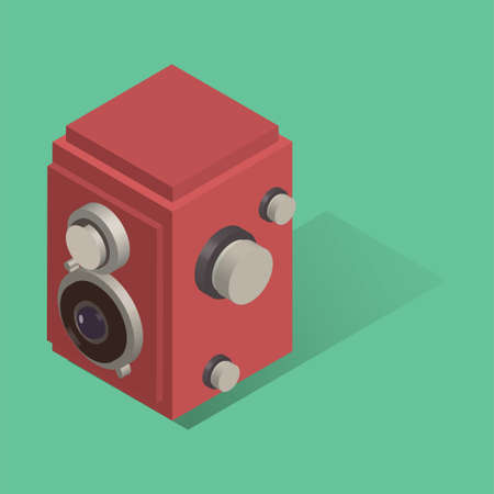 Isometric vintage camera
