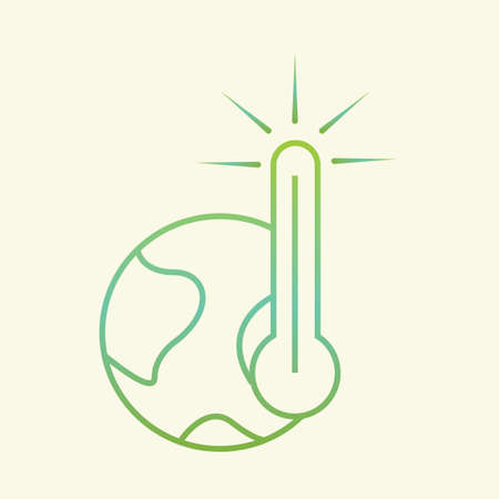 Earth with thermometer