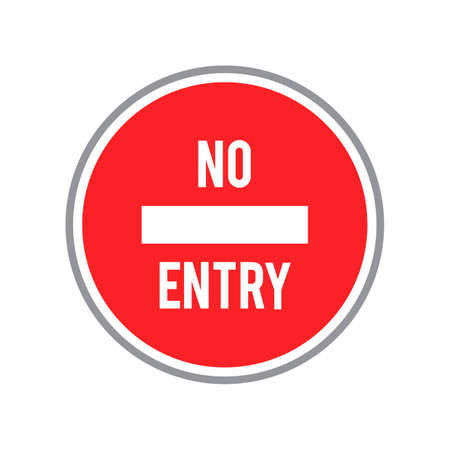 No entry road sign