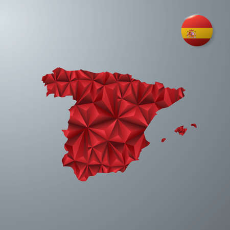 spain map with flag