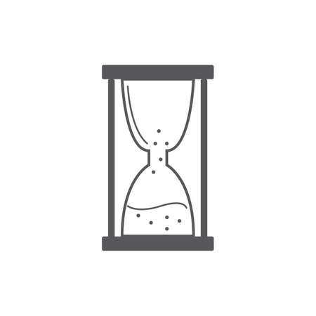 A hourglass illustration.