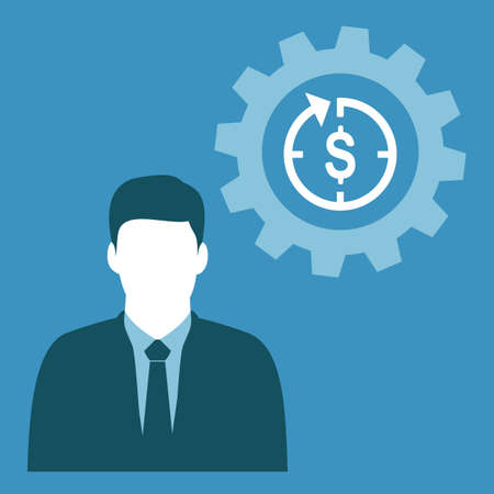 businessman and dollar timer