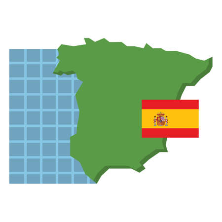 spain map with flag