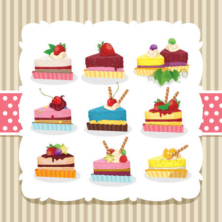 collection of cake