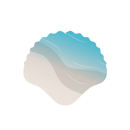 double exposure of seashell and beach