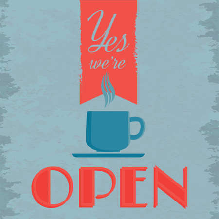 coffee shop open sign