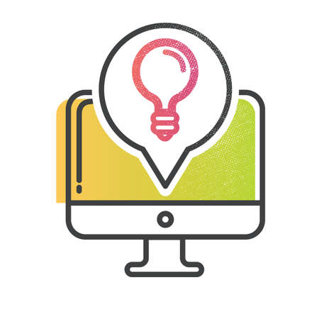 computer with bulb