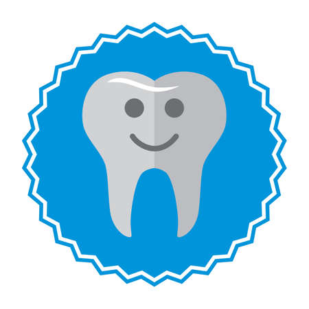 smiling face on the tooth