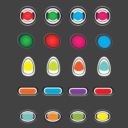 set of buttons