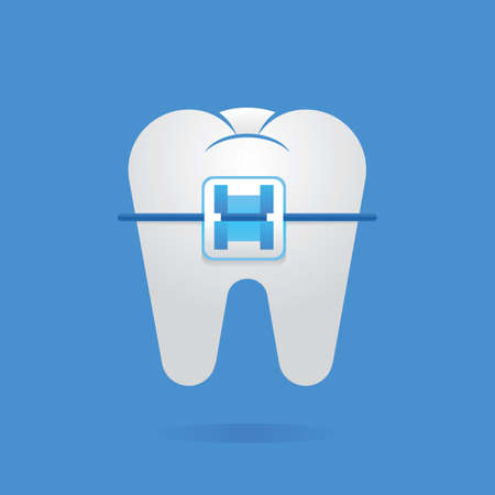 tooth with brace