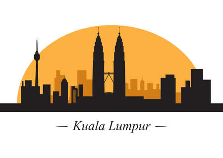 silhouette of kuala lumpur