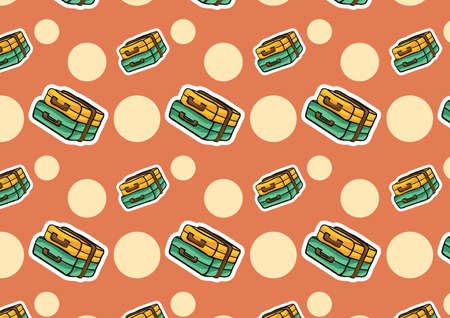tied suitcases background