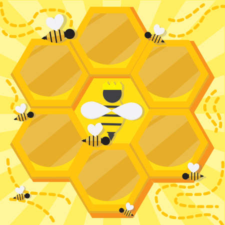 bees and honeycomb