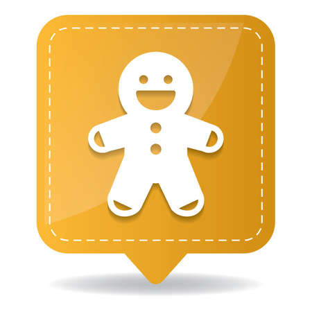 gingerbread man button