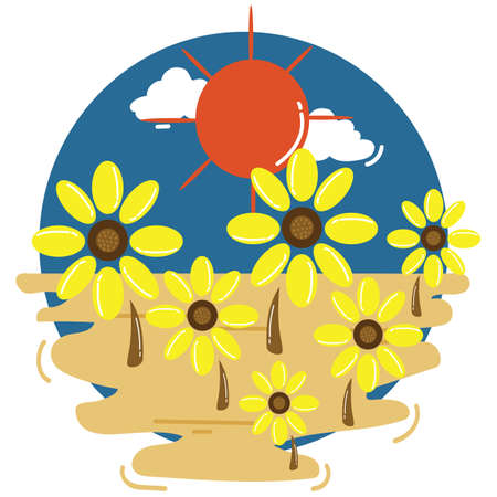 flowers on beach