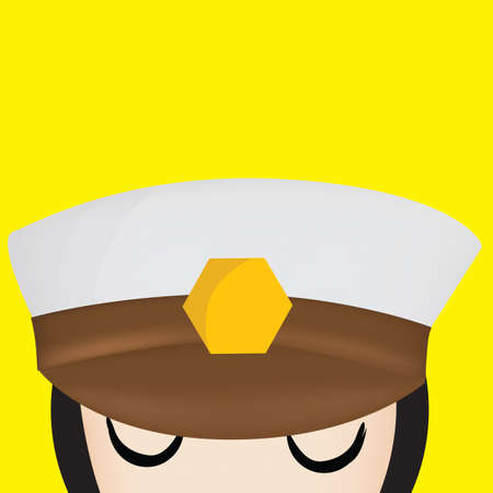 girl with cop hat