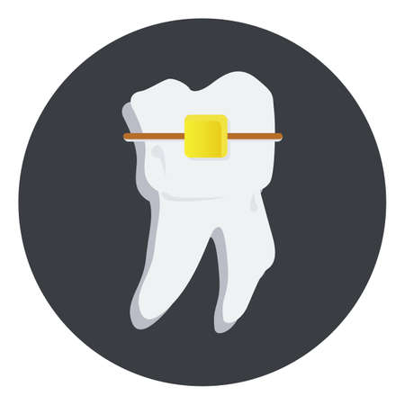 tooth with brace