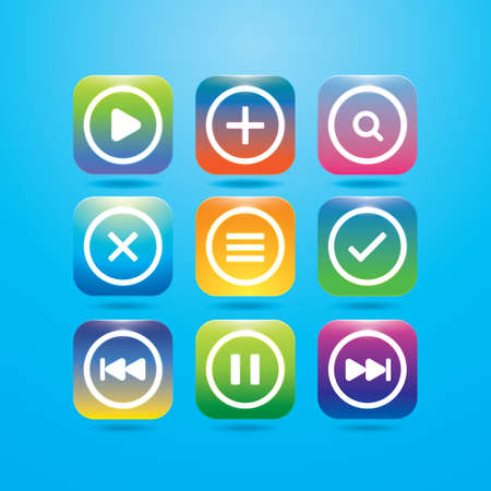user interface buttons collection