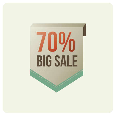 70 percent big sale badge