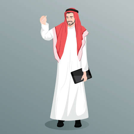 middle eastern businessman with a laptop