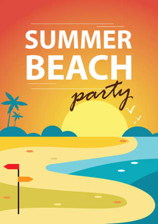 summer beach party poster design