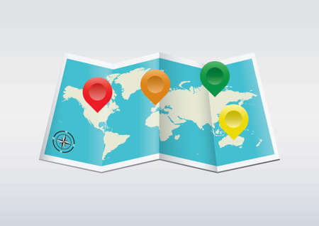 World map with location marker.