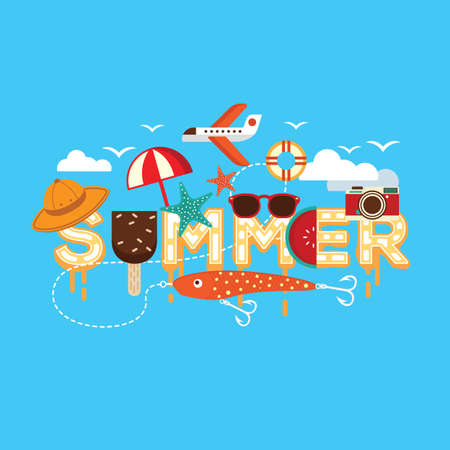 Summer lettering design